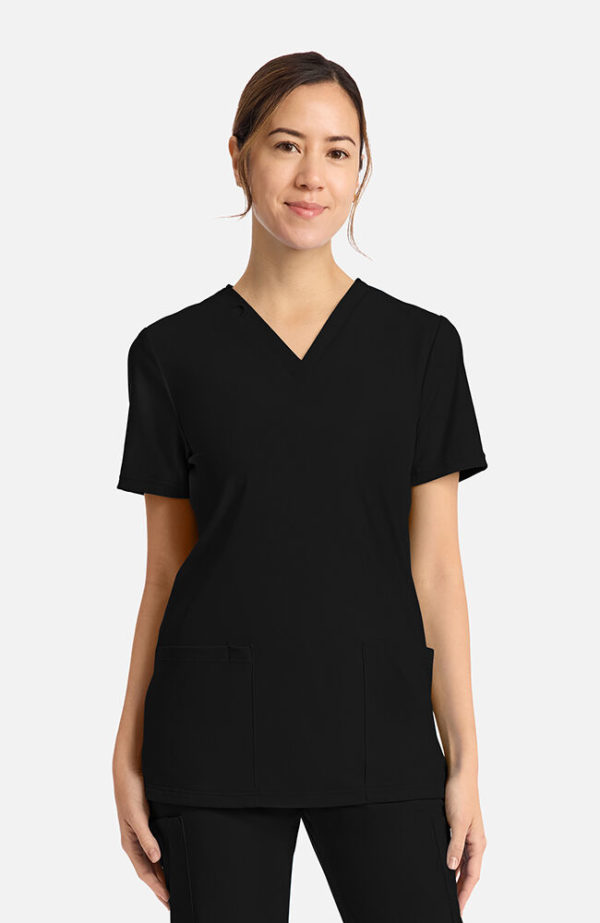 Women's 2-Pocket V-Neck Scrub Top - Image 2