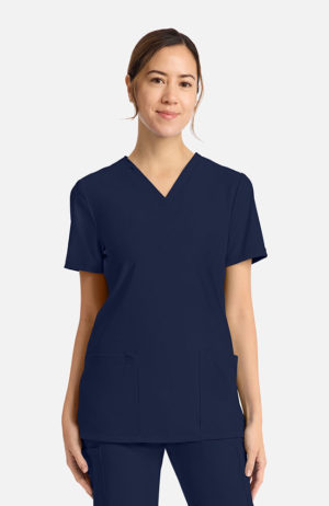 Women's 2-Pocket V-Neck Scrub Top