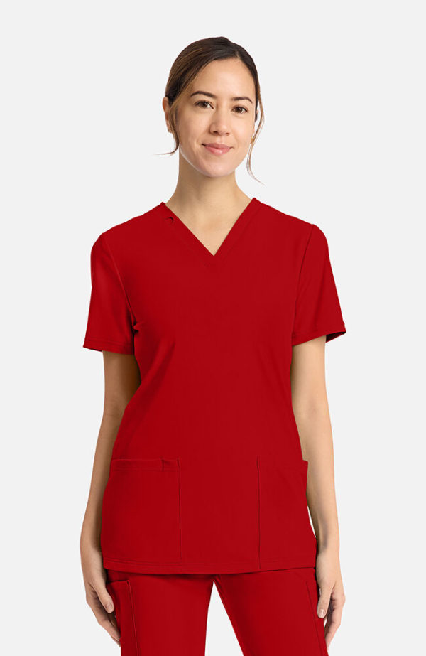 Women's 2-Pocket V-Neck Scrub Top - Image 5