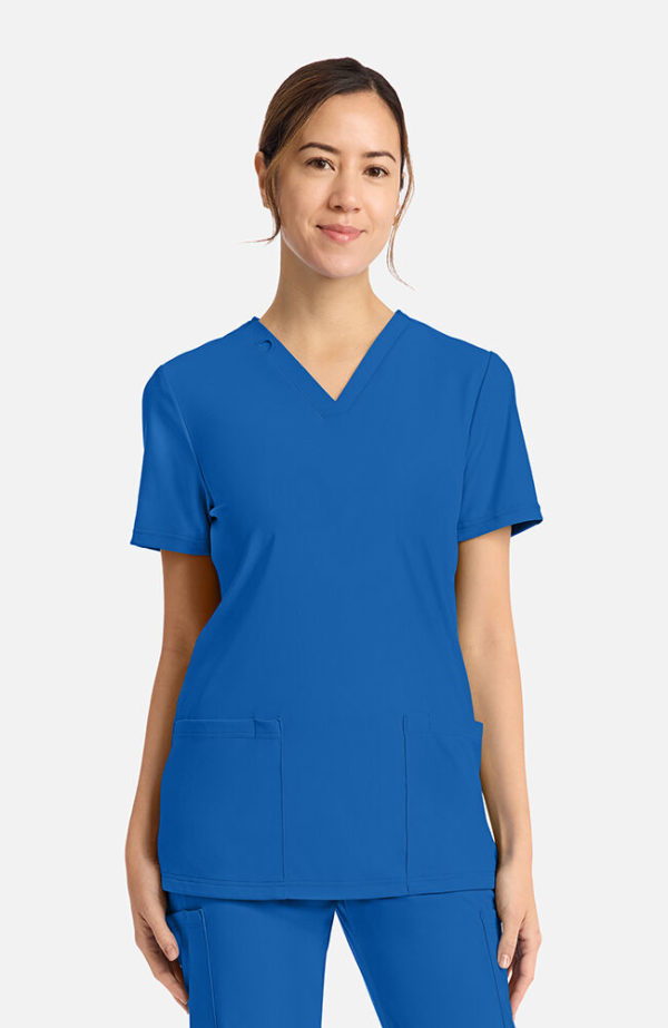 Women's 2-Pocket V-Neck Scrub Top - Image 6