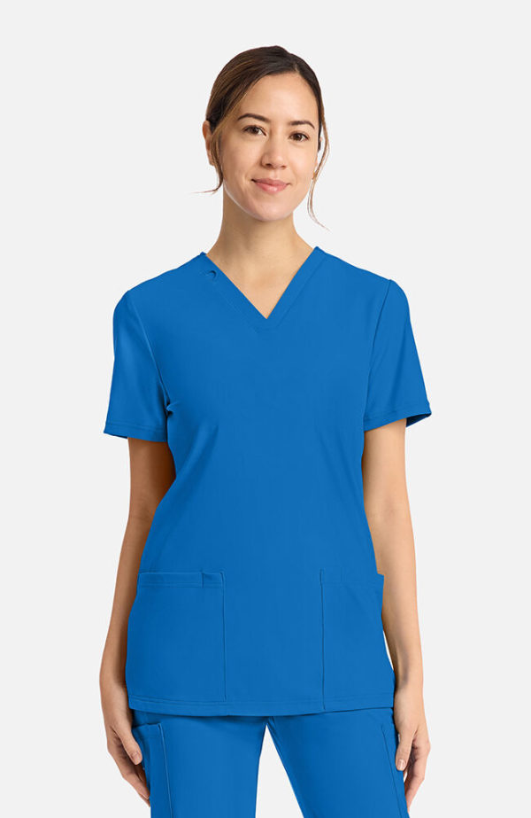 Women's 2-Pocket V-Neck Scrub Top - Image 7
