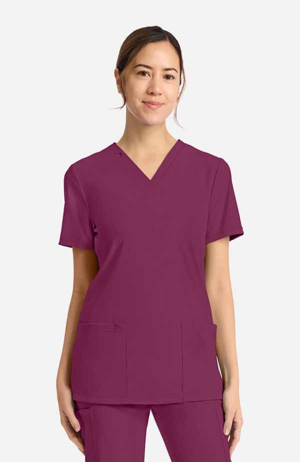 Women's 2-Pocket V-Neck Scrub Top - Image 8