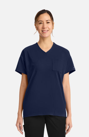 Women's V-Neck Tunic Scrub Top