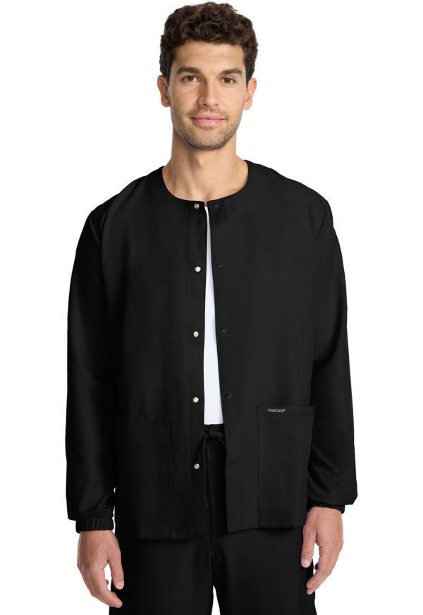 Unisex Snap Front Warm Up Jacket - Image 8
