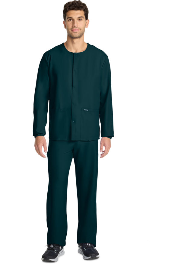 Unisex Snap Front Warm Up Jacket - Image 2