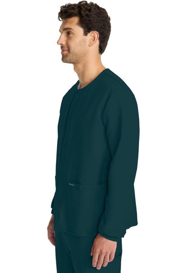 Unisex Snap Front Warm Up Jacket - Image 3