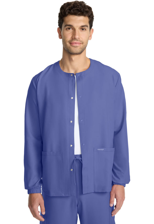 Unisex Snap Front Warm Up Jacket - Image 9