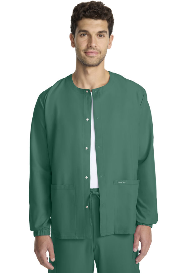 Unisex Snap Front Warm Up Jacket - Image 7