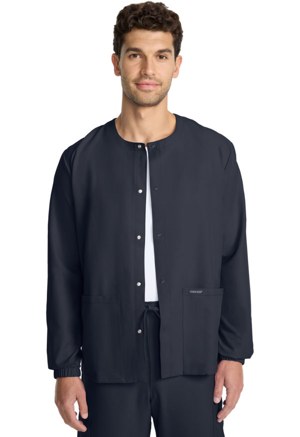 Unisex Snap Front Warm Up Jacket - Image 6
