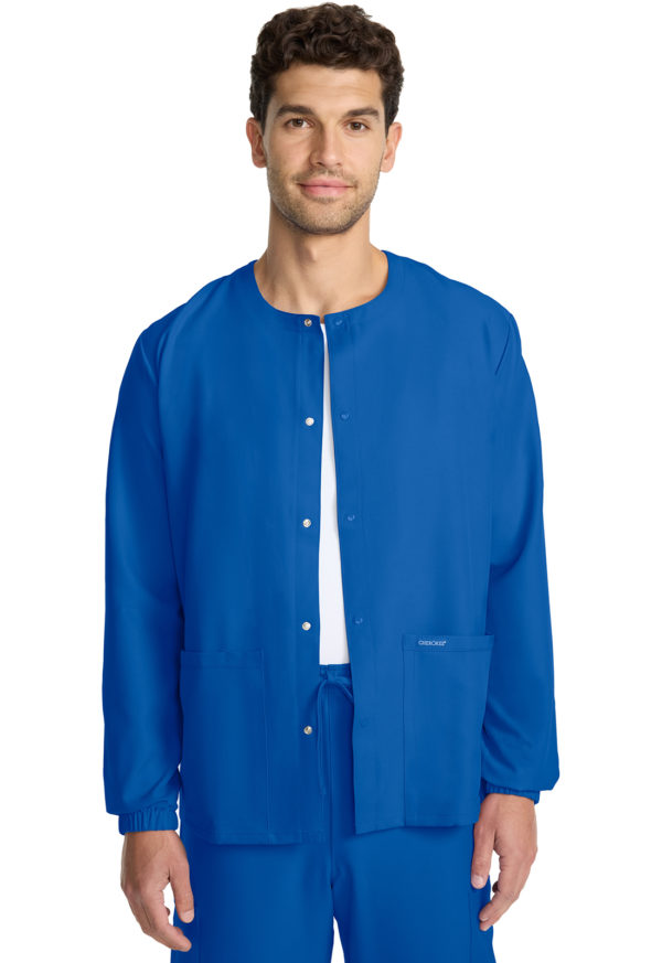 Unisex Snap Front Warm Up Jacket - Image 11