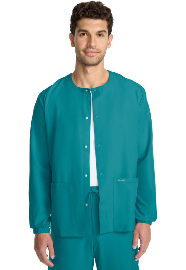 Unisex Snap Front Warm Up Jacket - Image 12