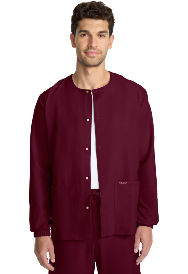 Unisex Snap Front Warm Up Jacket - Image 5