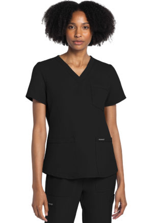 Shirttail Hem V-Neck Top